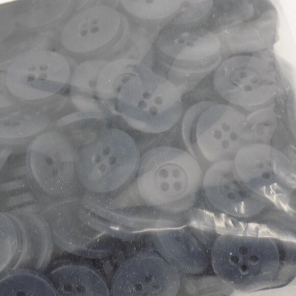 Navy Blue 4 hole 24L Button 5/8" 15.3mm 10 Gross 1440 buttons Flat Opaque - Picture 2 of 4